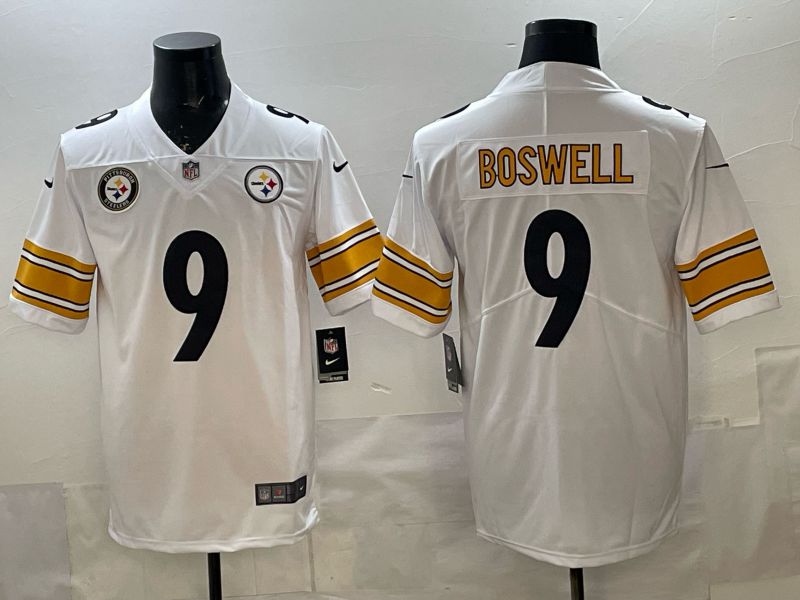 Men Pittsburgh Steelers #9 Boswell White 2025 Nike Limited NFL Jersey style 06->pittsburgh steelers->NFL Jersey